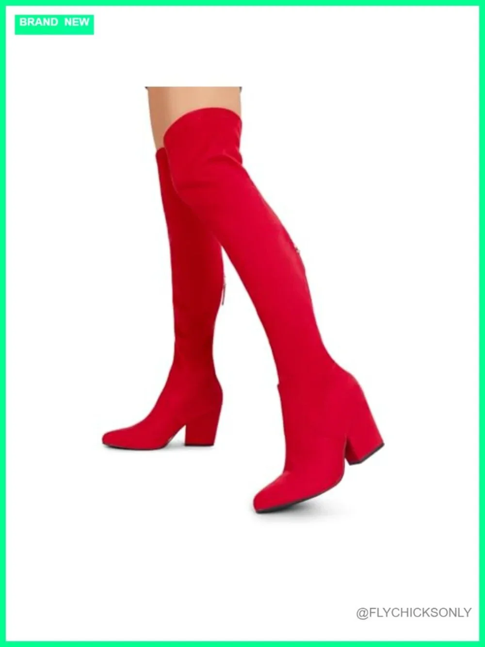 Women's Over the Knee High Heeled Boots Pointed Toe